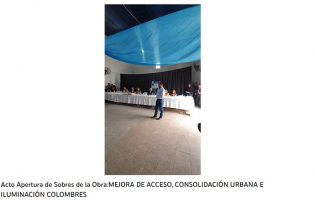 Apertura de ofertas LPN 033/2023, Obra «Mejora de Accesos, Consolidación Urbana e Iluminación Colombres – Dpto. Cruz Alta»