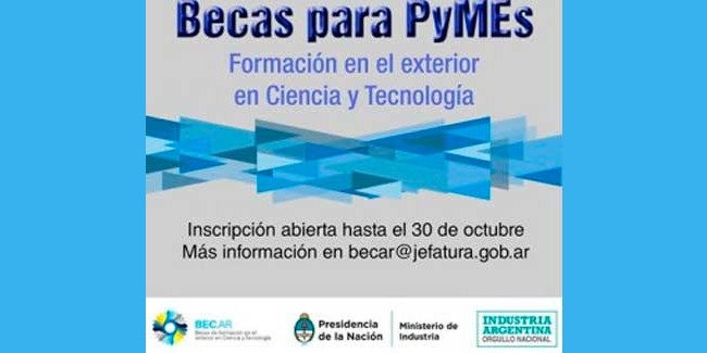 Becas de estadías cortas en el exterior en Ciencia y Tecnología para empresas