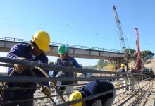 Avanzan las obras del puente sobre el río Lules