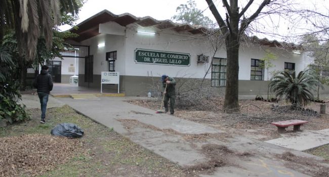 Construcciones Escolares | Trabajos de mejoras en la Escuela de Comercio Miguel Lillo, de Yerba Buena