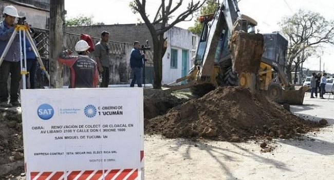 SAT | Este lunes avanzan las obras de agua y cloacas